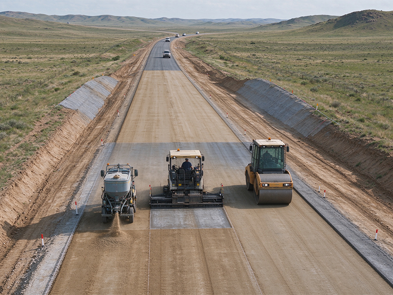 Remote area road stabilization